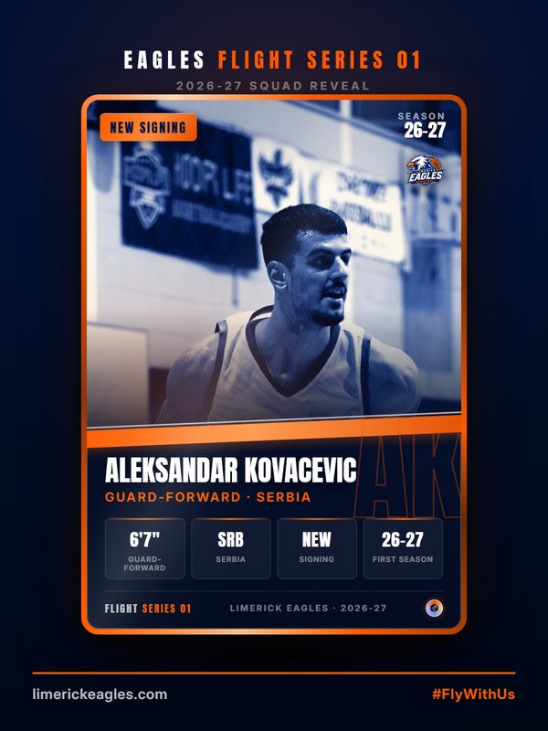 Aleksandar Kovacevic squad announcement card